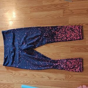 Zaya active size 12 pink polka dot leggings